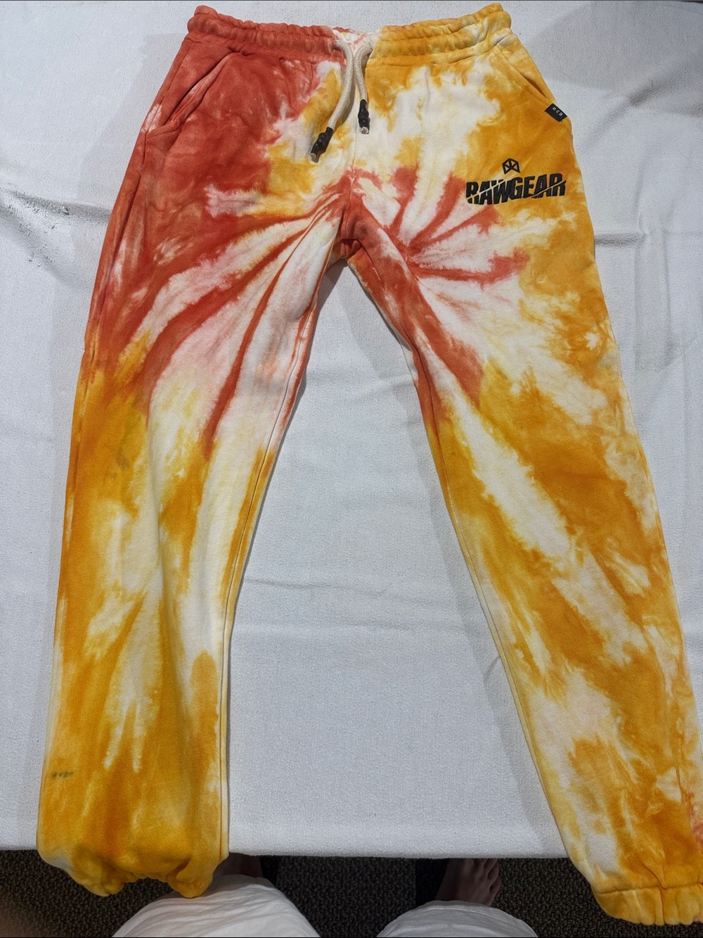 Tie-Dye Joggers - Orange & Yellow by Bawgear
